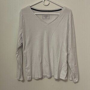 Charter Club T-Shirt Long Sleeve White Size XXL